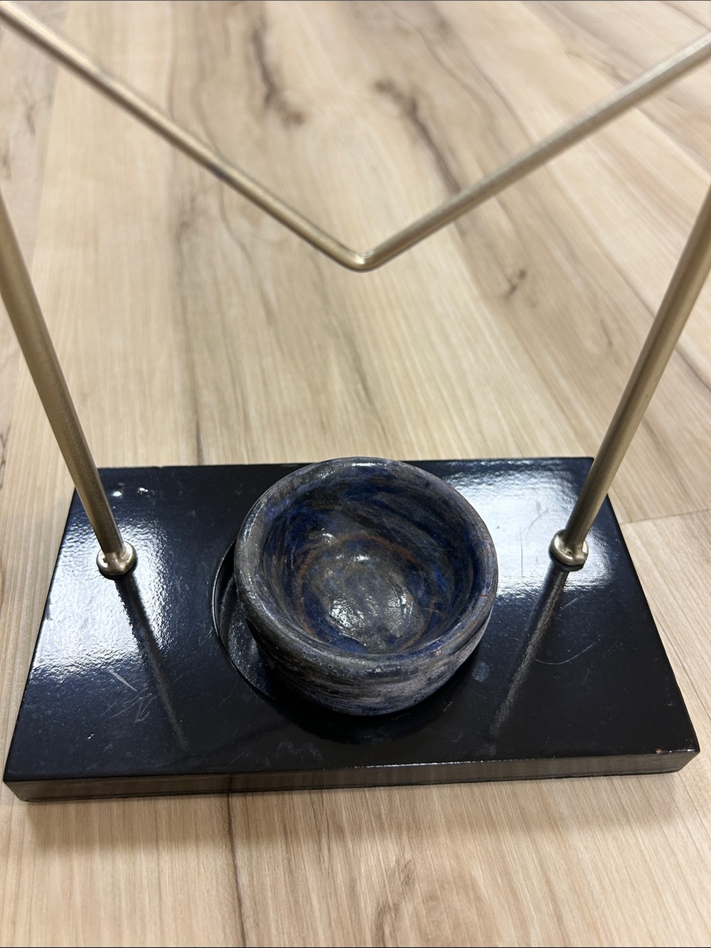 Kirklands silver Metal Jewelry Stand with Black Base image 2